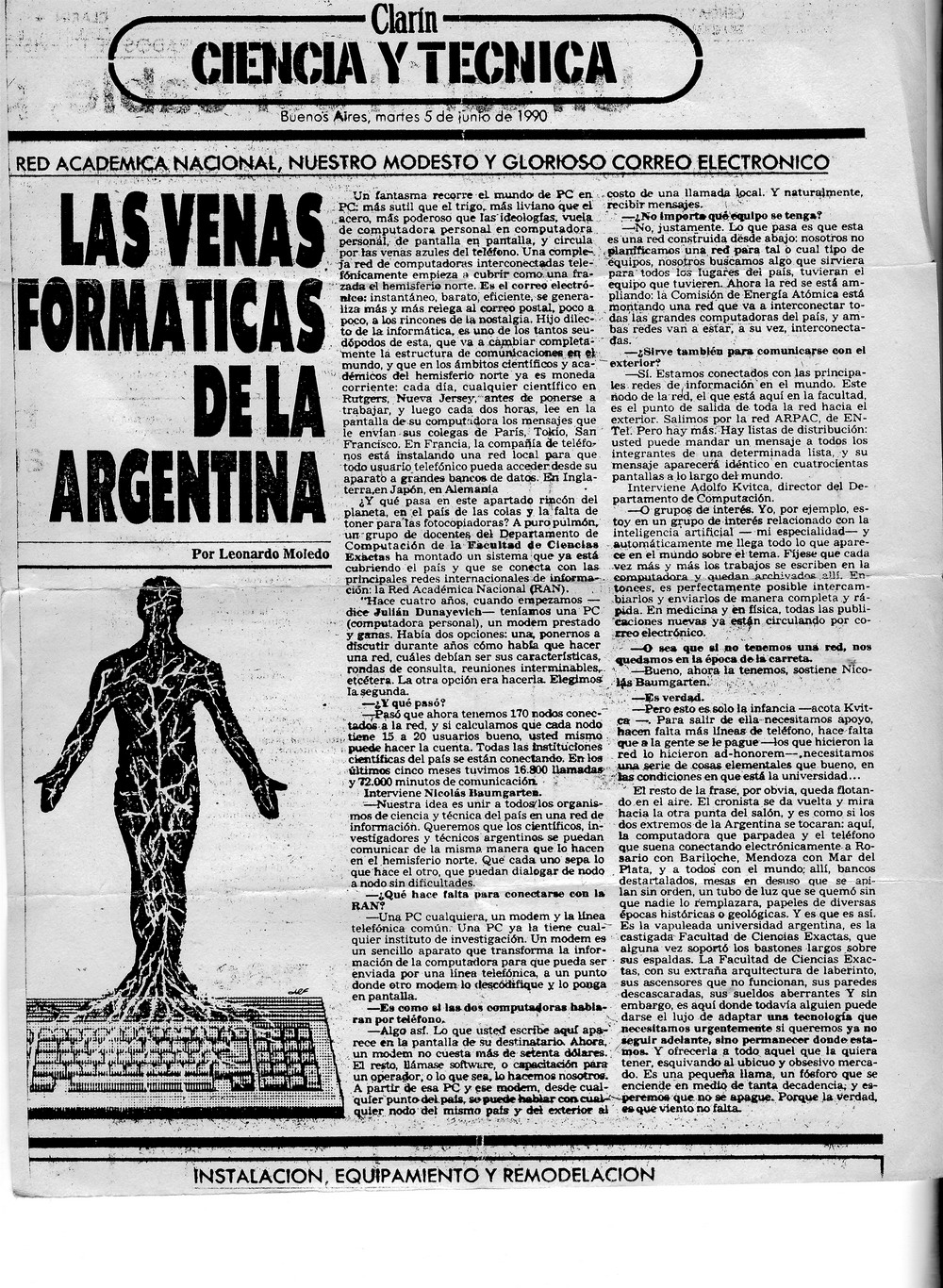 Las venas informáticas de la Argentina, La Red Académica Nacional, nuestro modesto y glorioso correo electrónico